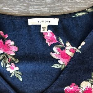 Pleione bell sleeve, tie-front blouse
